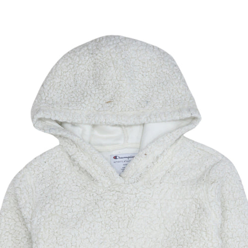 Champion Women’s Ivory Sherpa Pullover Hoodie Size M Fleece Lined Casual