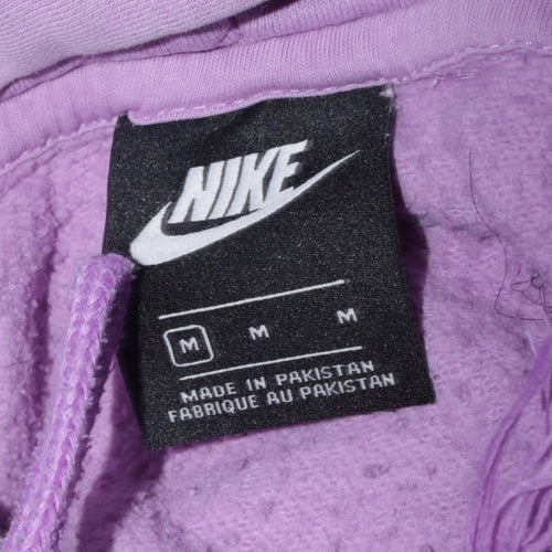 Nike Women's Lilac Pullover Hoodie Medium Cotton Fleece