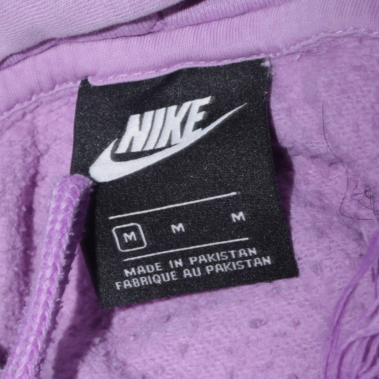 Nike Women's Lilac Pullover Hoodie Medium Cotton Fleece
