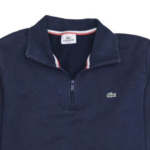Lacoste Men's Blue XL Slim Fit 1/4 Zip Sweatshirt