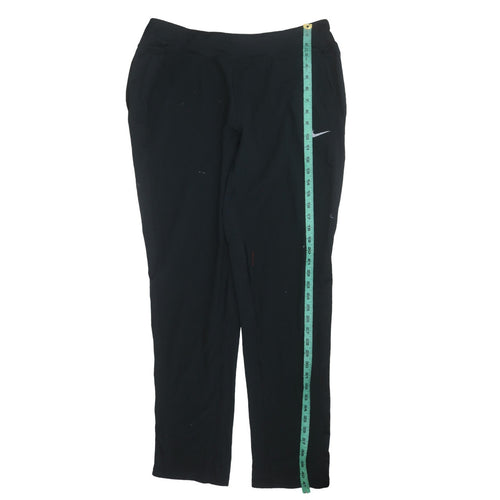 Nike Women's Black Dri-FIT Track Pants Size L Slim Fit Activewear