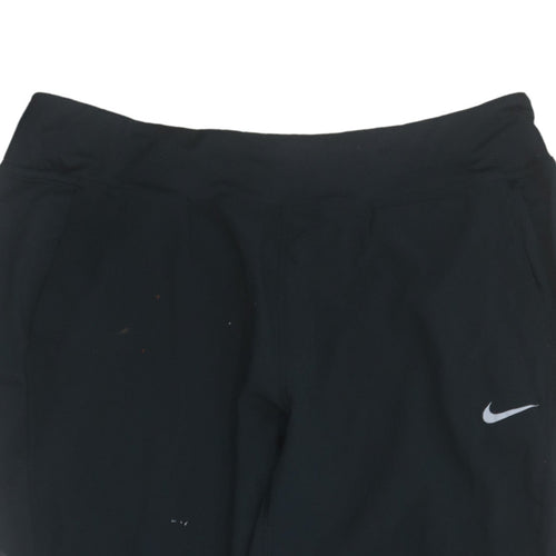Nike Women's Black Dri-FIT Track Pants Size L Slim Fit Activewear