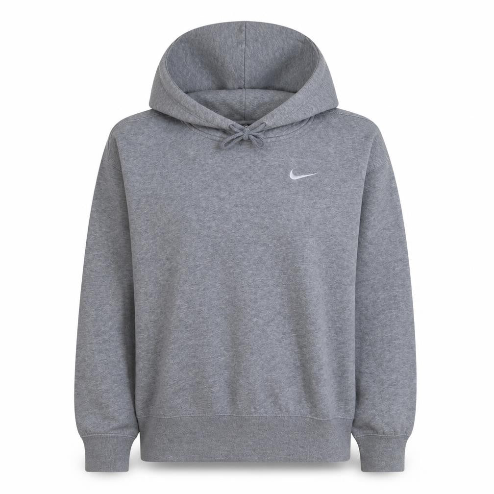 Front view of Nike Women’s Grey Small Pullover Hoodie Sweatshirt Cotton Blend