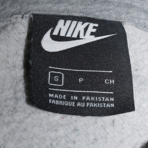 Nike Women’s Grey Small Pullover Hoodie Sweatshirt Cotton Blend