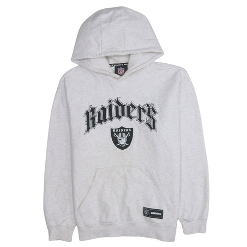 Primark NFL Raiders Grey Hooded Pullover Sweatshirt Women M