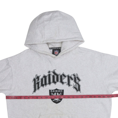 Primark NFL Raiders Grey Hooded Pullover Sweatshirt Women M
