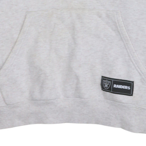 Primark NFL Raiders Grey Hooded Pullover Sweatshirt Women M
