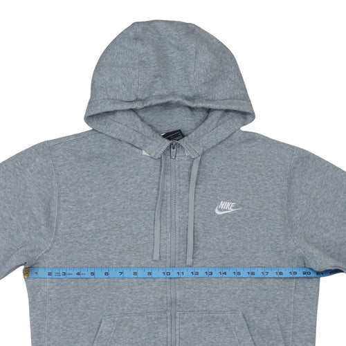 Nike Men's Grey Full Zip Hoodie Small Regular Fit Cotton Blend