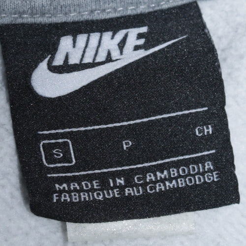 Nike Men's Grey Full Zip Hoodie Small Regular Fit Cotton Blend