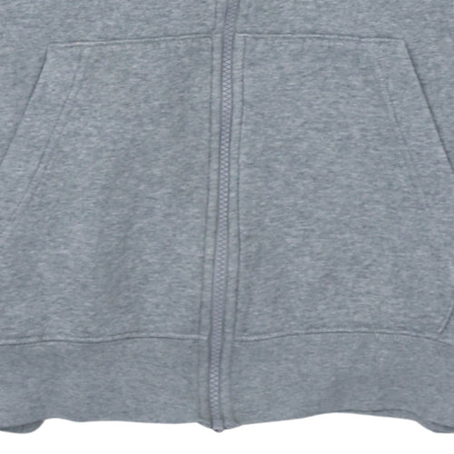 Nike Men's Grey Full Zip Hoodie Small Regular Fit Cotton Blend