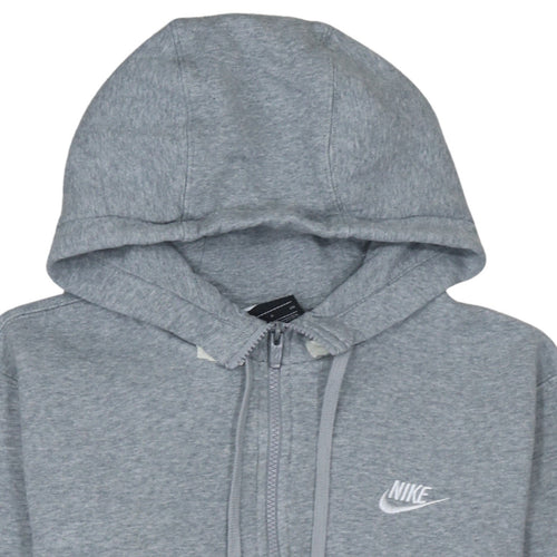 Nike Men's Grey Full Zip Hoodie Small Regular Fit Cotton Blend