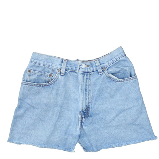 Levi's Womens Blue Denim Cut-Off Shorts Size M High Rise 550