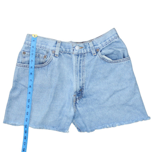 Levi's Womens Blue Denim Cut-Off Shorts Size M High Rise 550