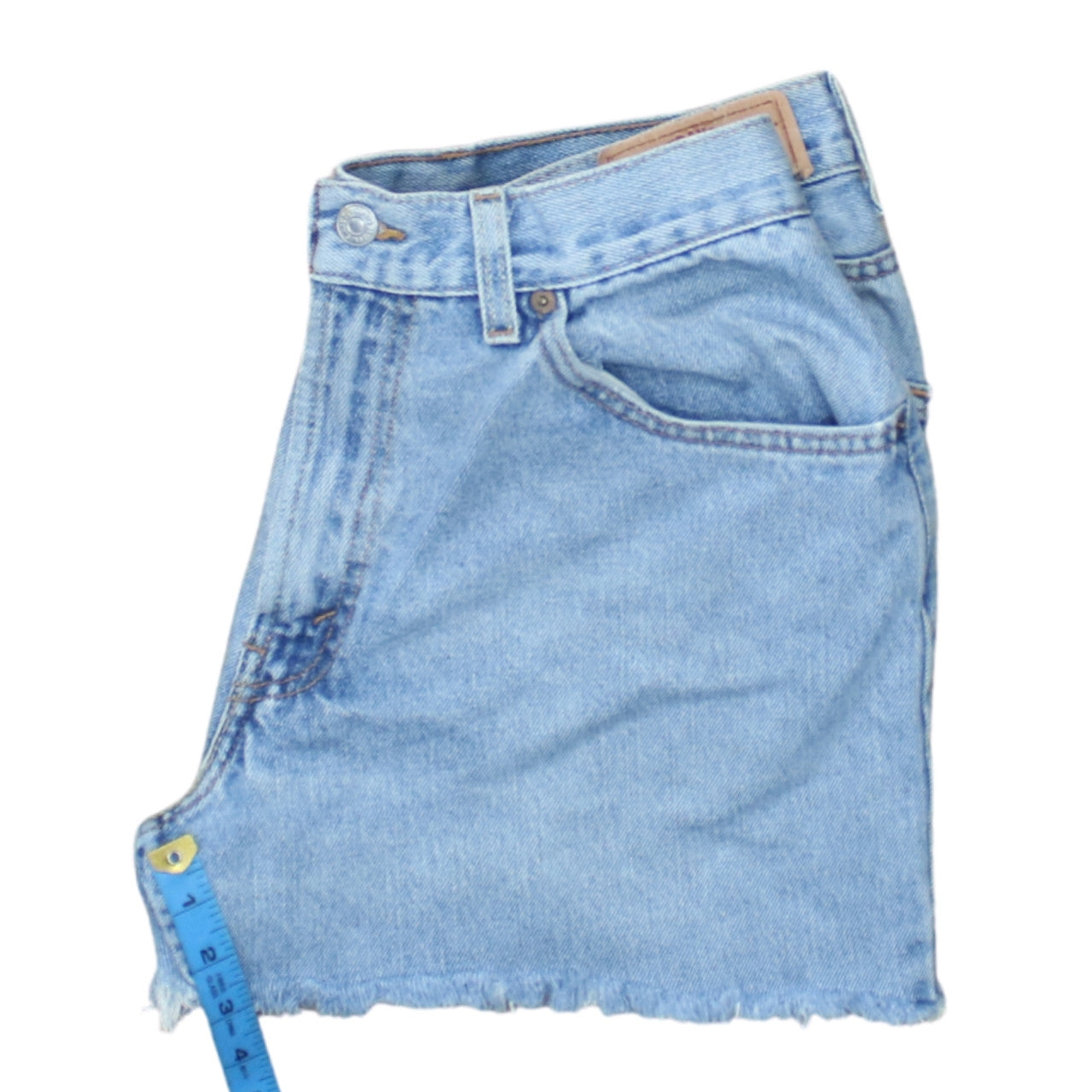 Levi's Womens Blue Denim Cut-Off Shorts Size M High Rise 550