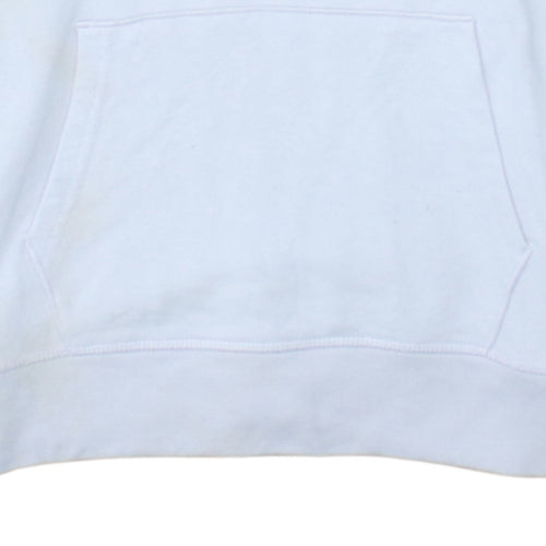 Levi's Women's White Pullover Hoodie S Logo Print Casual Cotton