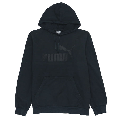 Puma Men's Black Medium Pullover Hoodie with Logo Design