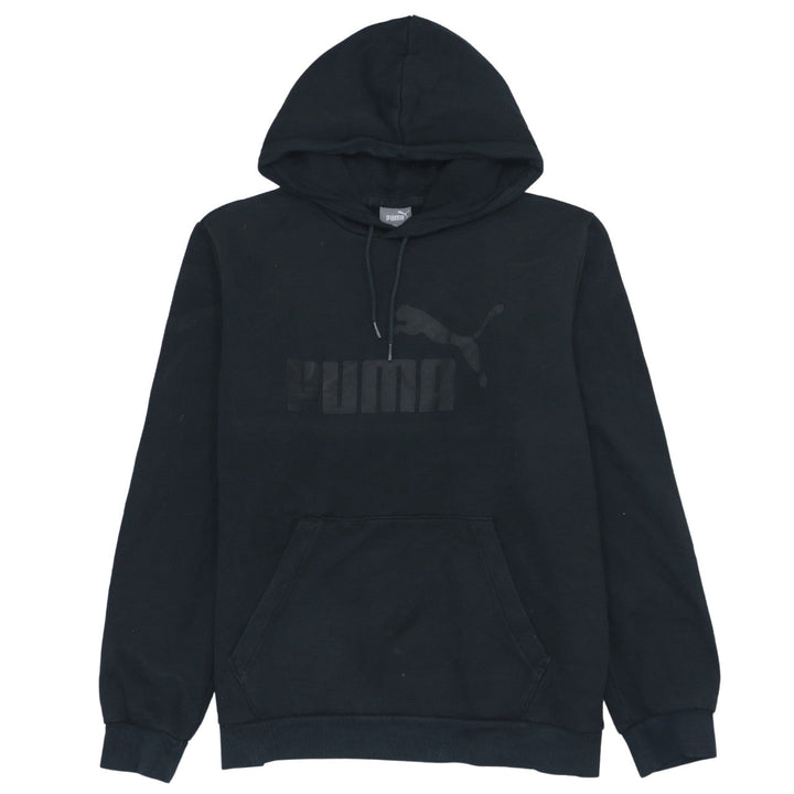 Puma Men's Black Medium Pullover Hoodie with Logo Design