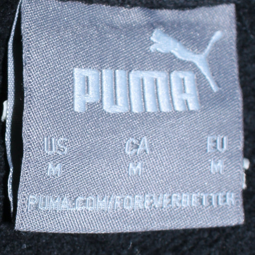 Puma Men's Black Medium Pullover Hoodie with Logo Design