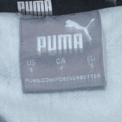PUMA Boys Grey Pullover Hoodie Small Logo Hooded Sweatshirt Size S