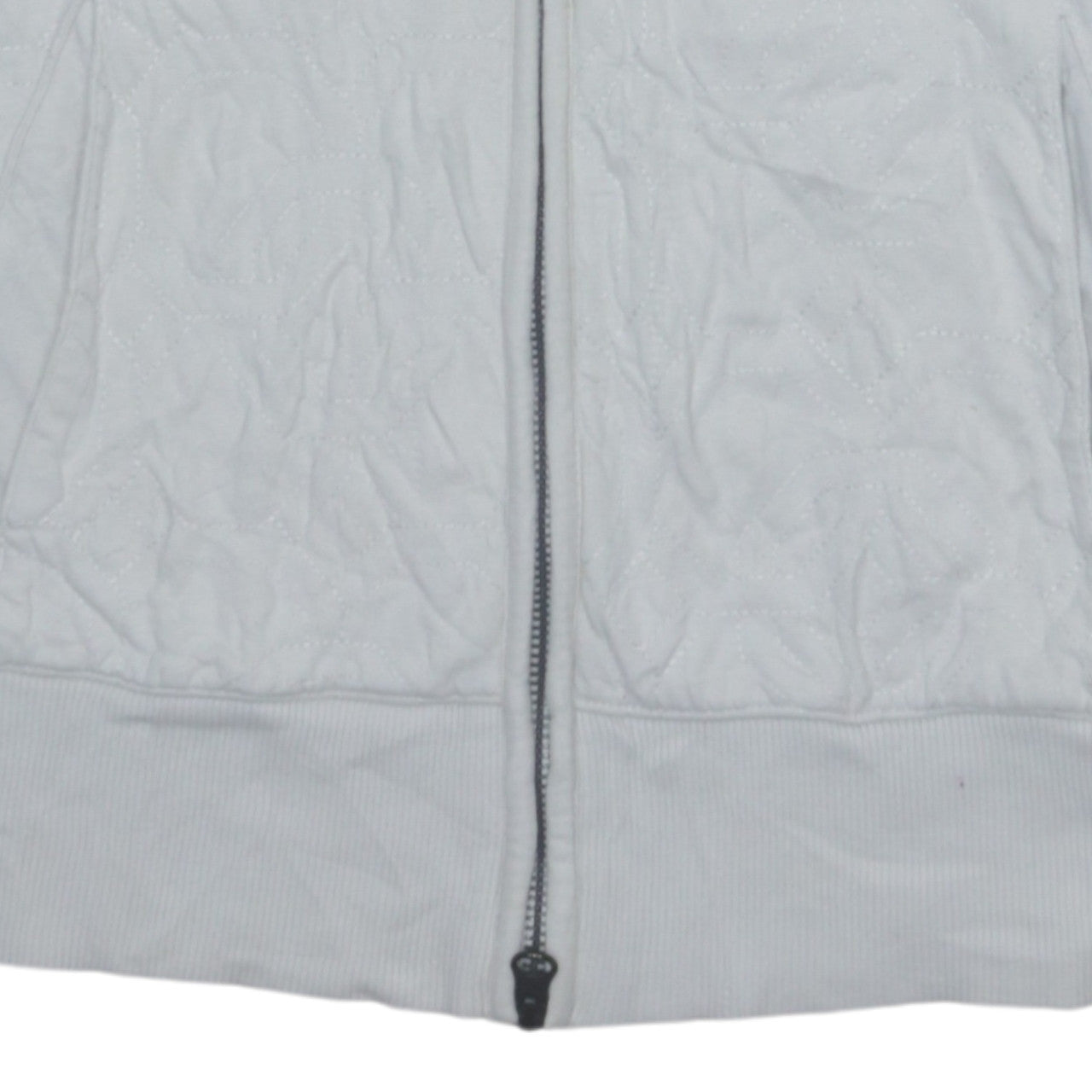 Nike Men’s White Full Zip Hoodie M Logo Lightweight Sportswear