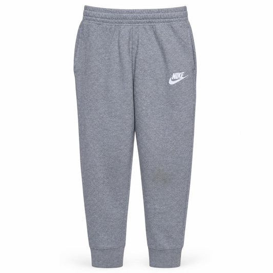 Front view of Nike boys’ grey jogger sweatpants l 146cm fleece trousers
