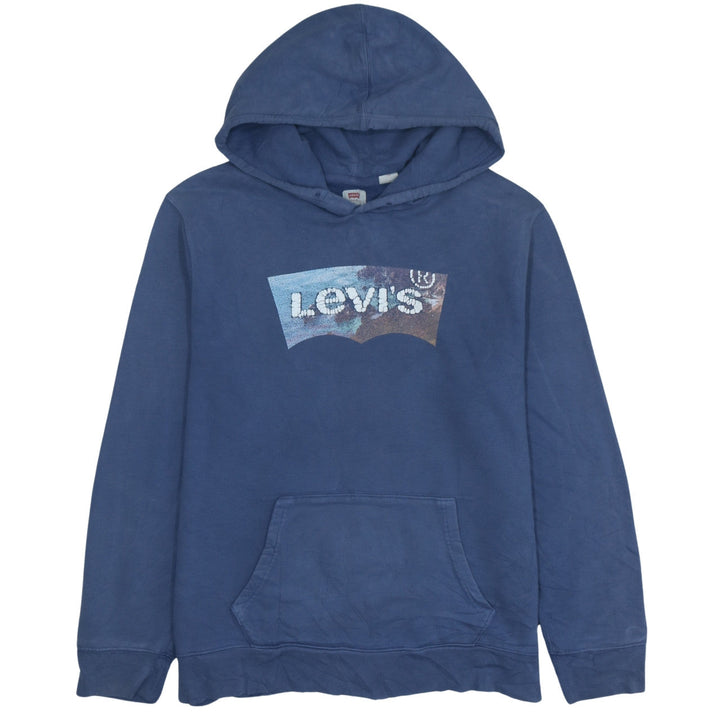 Levi's Men's Blue Pullover Hoodie L Logo Graphic Sweatshirt