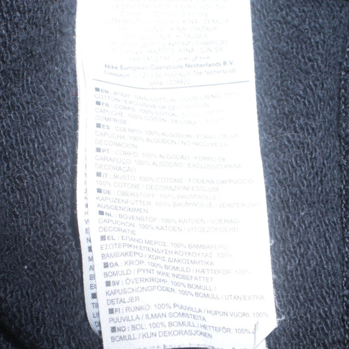 Nike Men's Black Full Zip Hoodie M Sportswear Fleece