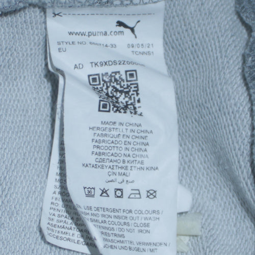 Puma Boys Grey Full Zip Hoodie 15-16 Years Hooded Sweatshirt
