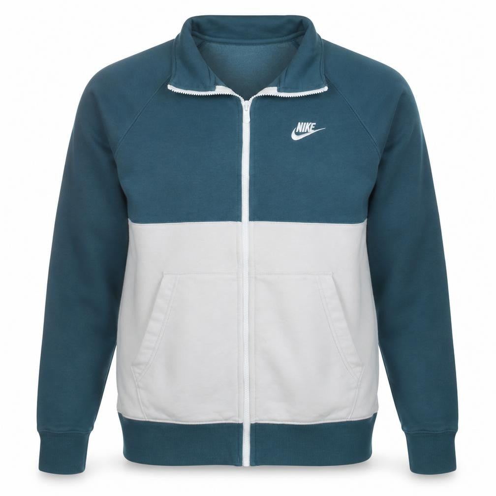 Front view of Nike Men's Blue Full Zip Sweatshirt Small Regular Fit Fleece