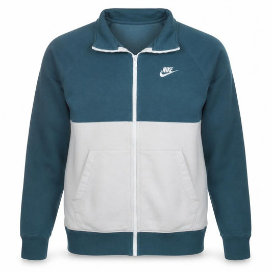 Front view of Nike Men's Blue Full Zip Sweatshirt Small Regular Fit Fleece