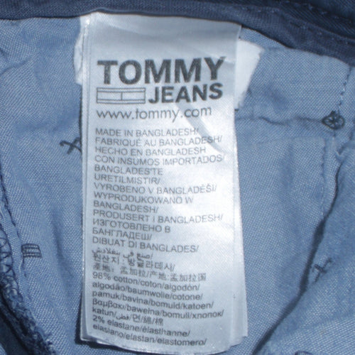 Tommy Jeans Men's Blue Chino Trousers 32x34 Slim Fit Cotton