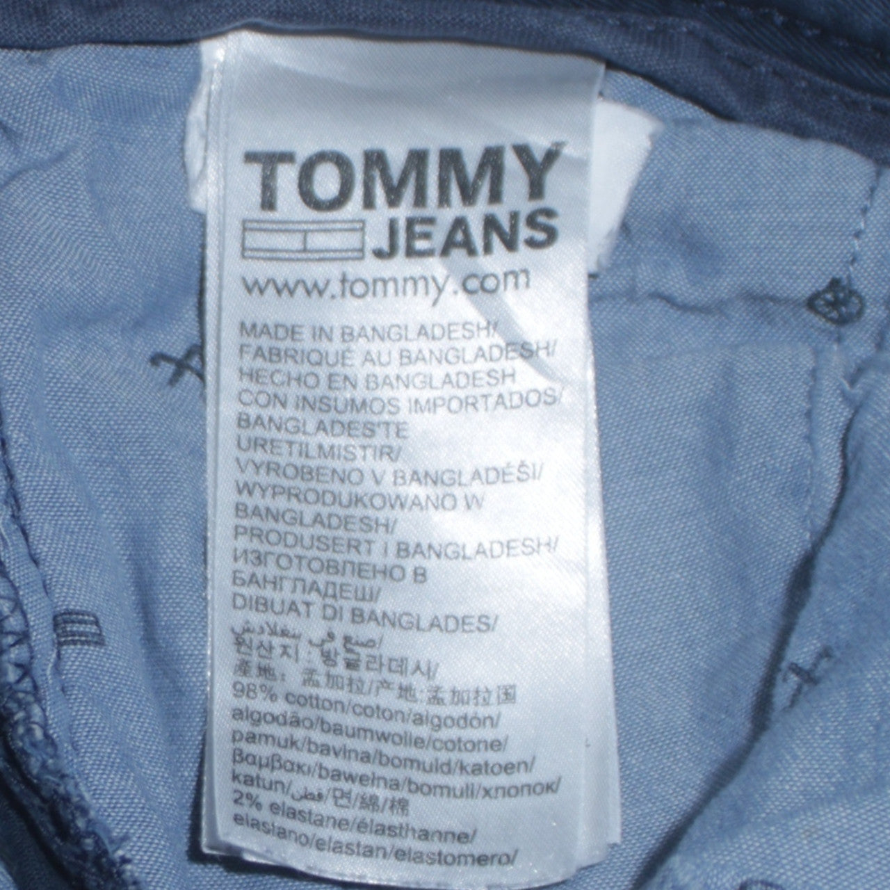 Tommy Jeans Men's Blue Chino Trousers 32x34 Slim Fit Cotton