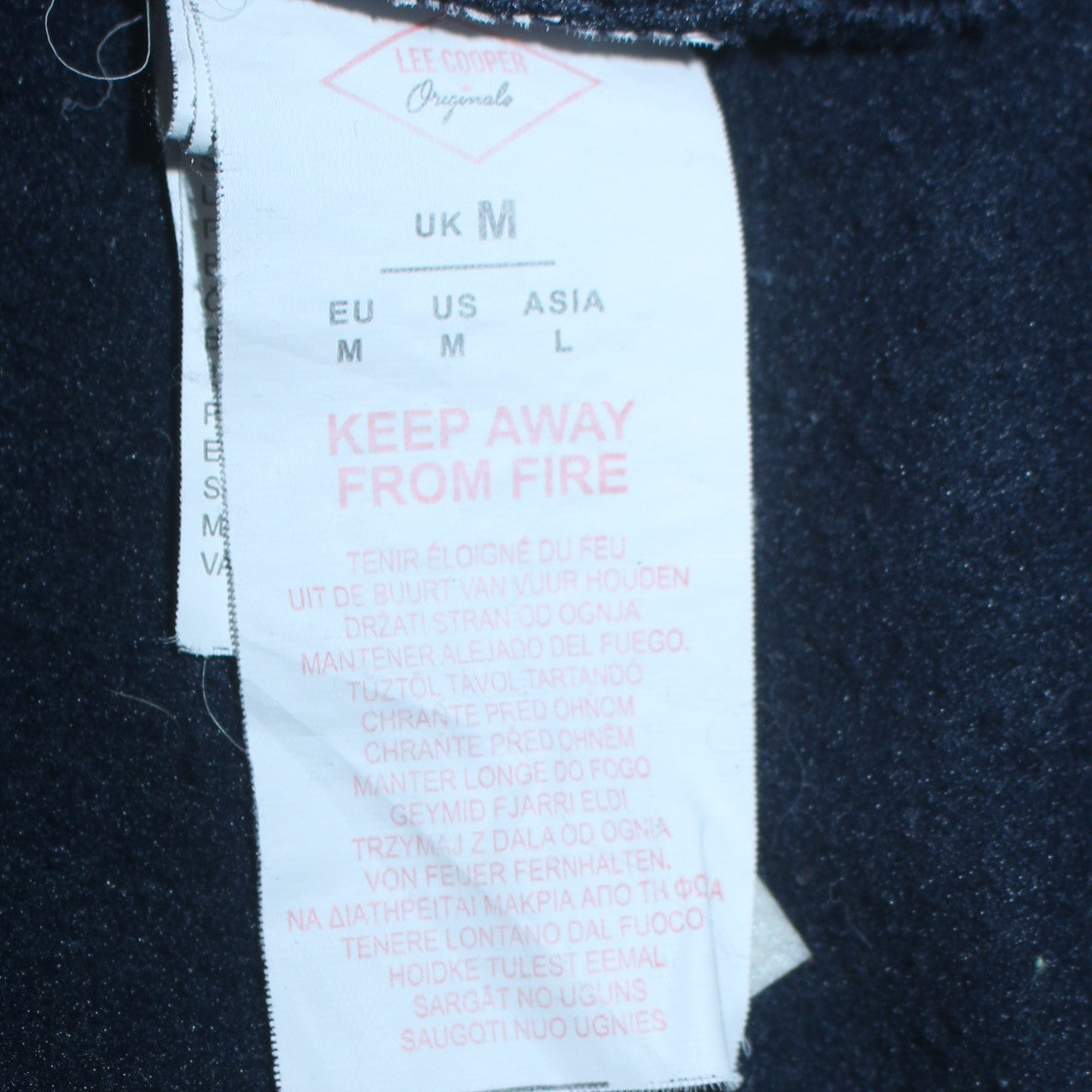 Lee Cooper Men Blue Full Zip Hoodie Size M Regular Fit