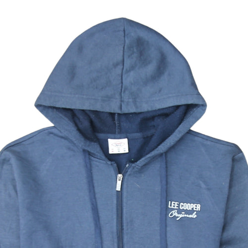 Lee Cooper Men Blue Full Zip Hoodie Size M Regular Fit