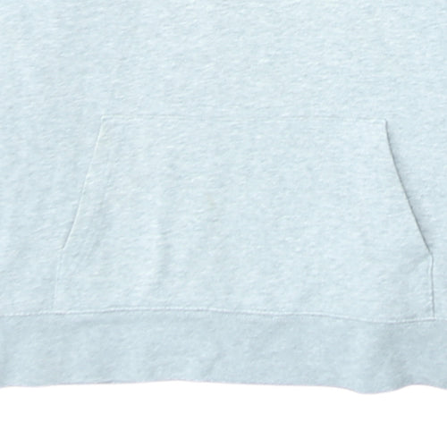 GAP Women Grey Pullover Hoodie Large Cotton Blend Casual Logo