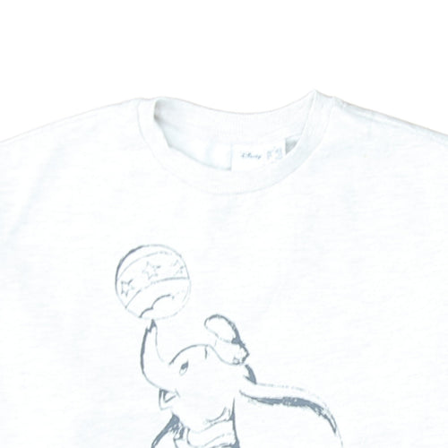 Disney Women White Dumbo Sweatshirt Size 10/12 Pullover Crew Neck