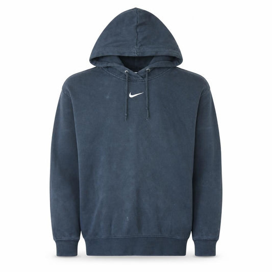 Front view of Nike Men's Blue Small Pullover Hoodie Fleece Sweatshirt