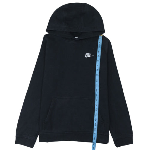 Nike Boys Black Pullover Hoodie XL 158-170cm Cotton Blend Sweatshirt