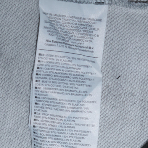 Nike Men's Grey XS Pullover Sweatshirt Crew Neck Logo Sportswear