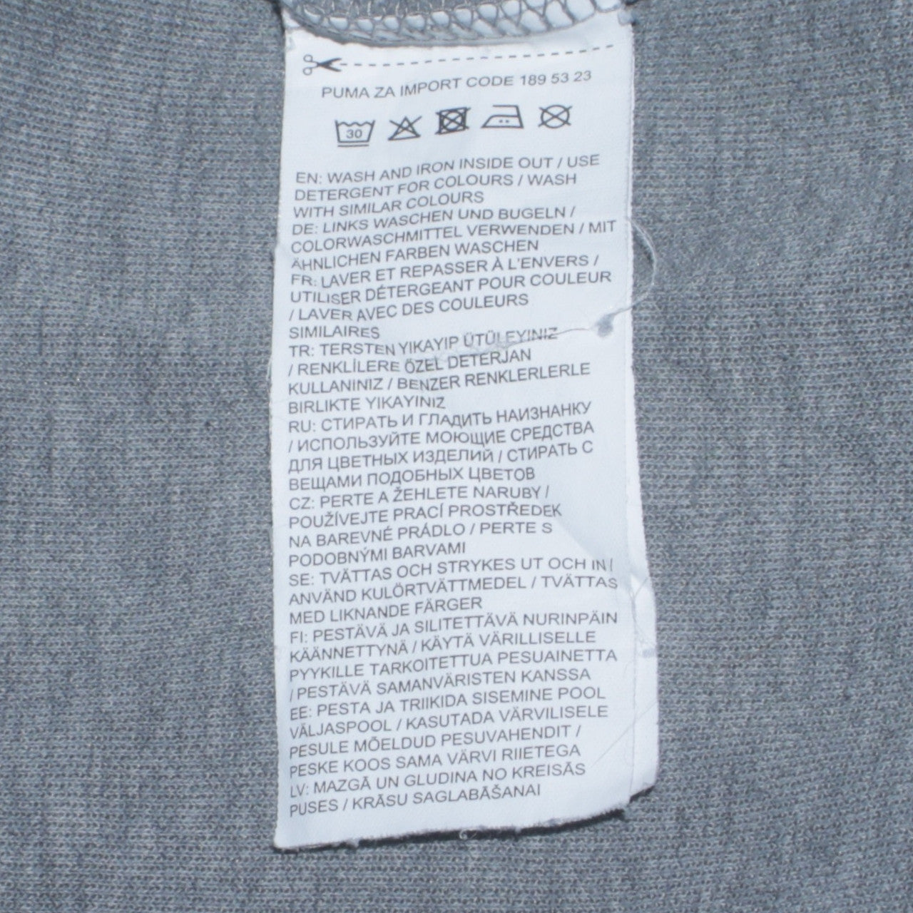 Puma Boys Grey 1/4 Zip Pullover Hoodie 13-14 Years Regular Fit