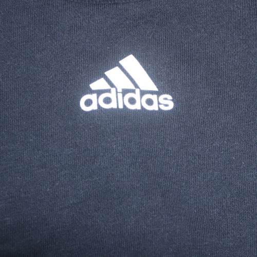 Adidas Womens Black Crew Neck Pullover Sweatshirt Size M 12-14