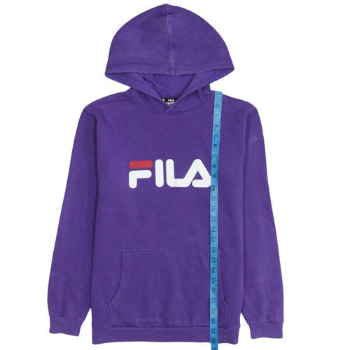 FILA Boys Purple Pullover Hoodie 13-14 Years Logo Casual Sweatshirt