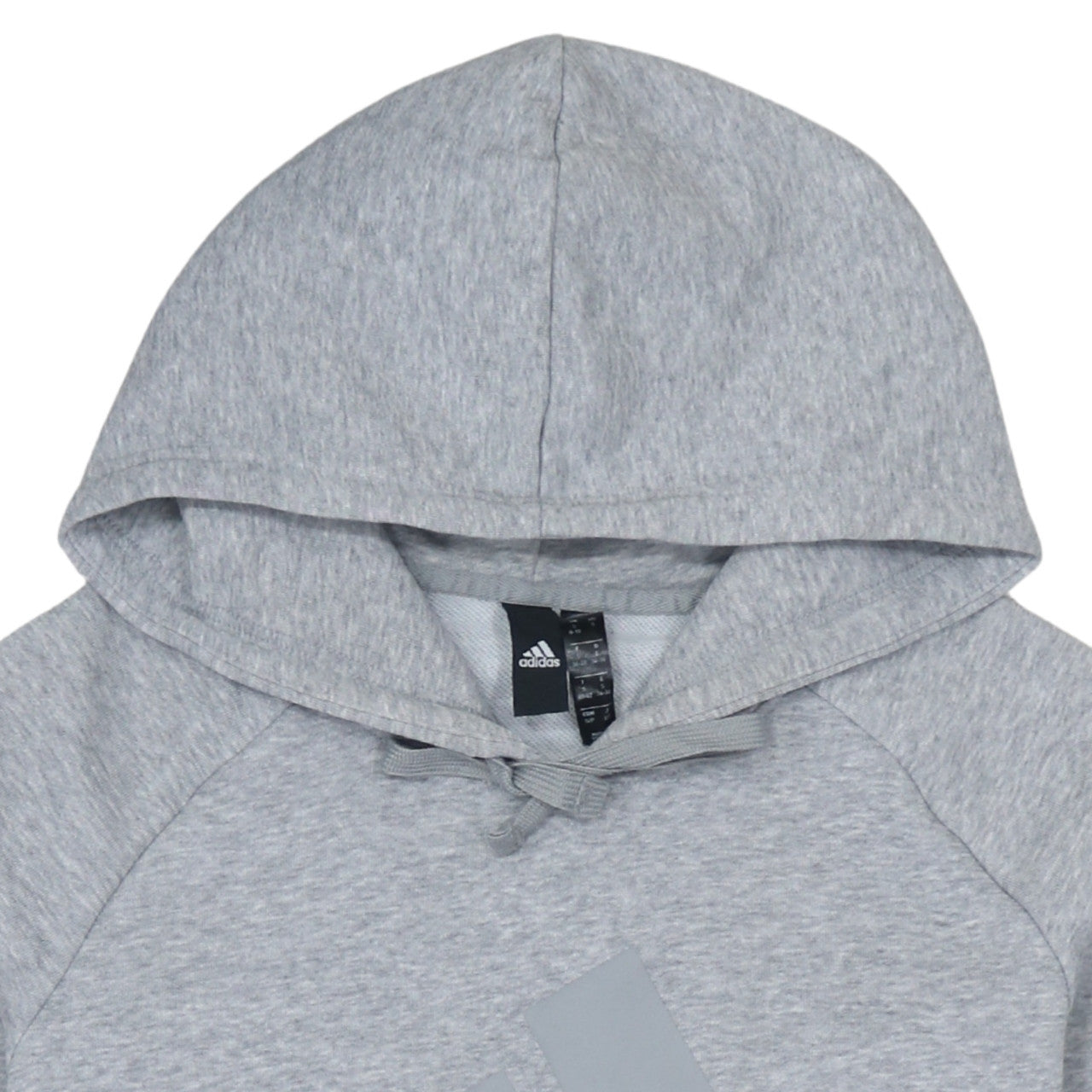 Adidas Womens Grey Pullover Hoodie Size S Casual Logo Sweatshirt