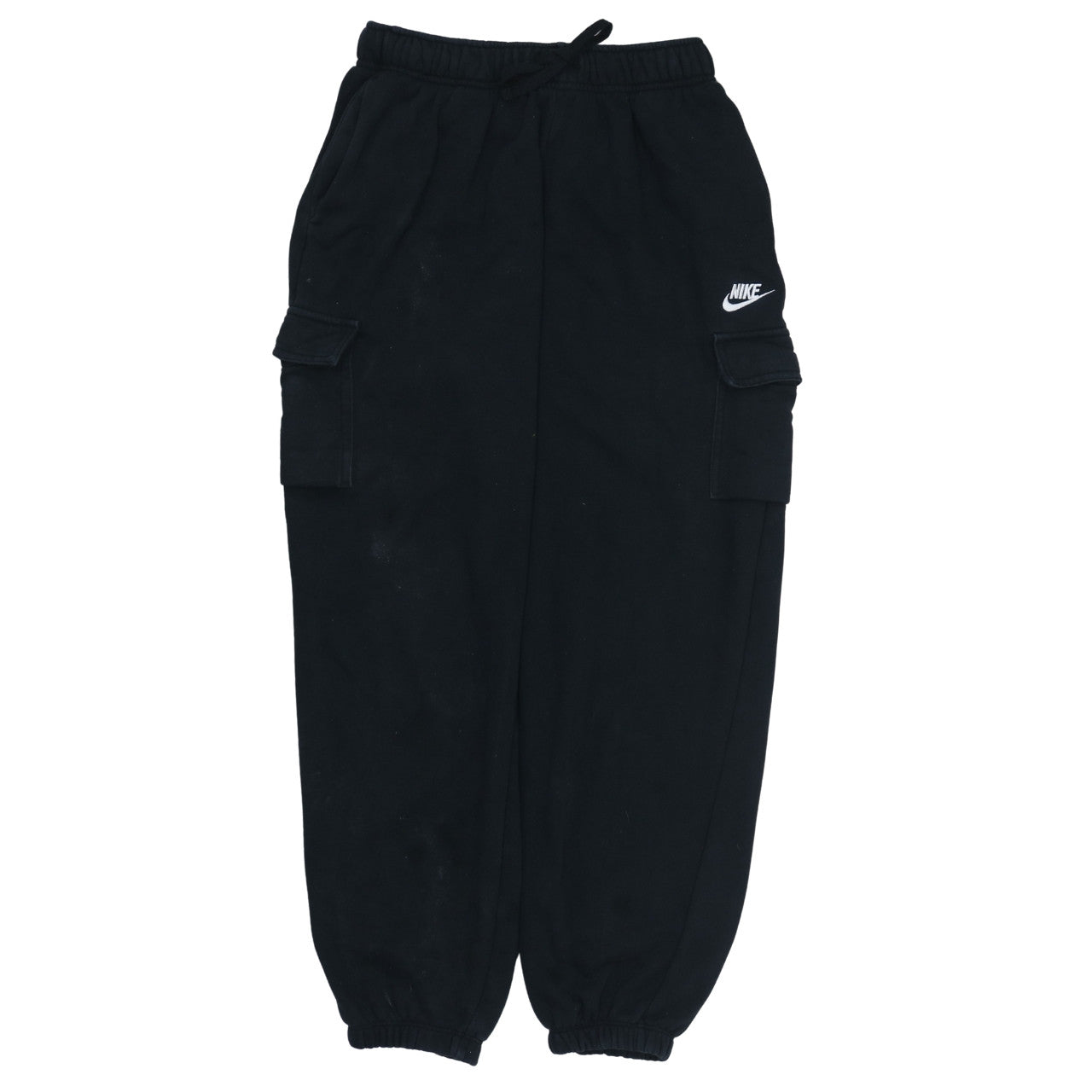Nike Men's Black Cargo Fleece Jogger Trousers Size S