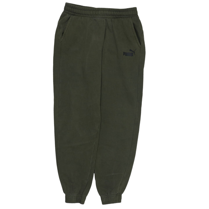 Puma Boys Green Jogger Sweatpants 15-16 Years Elastic Waist Pockets