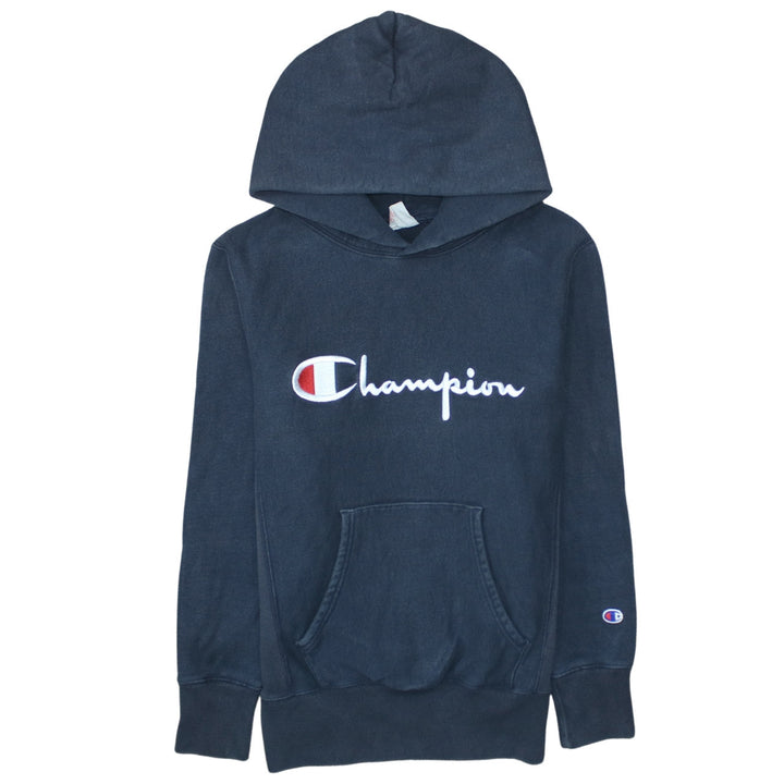 Champion Men's Blue Reverse Weave Pullover Hoodie Medium