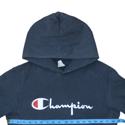 Champion Men's Blue Reverse Weave Pullover Hoodie Medium