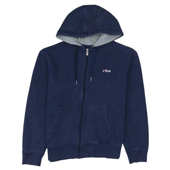 Fila Men's Blue Full Zip Fleece Hoodie L Excellent Condition