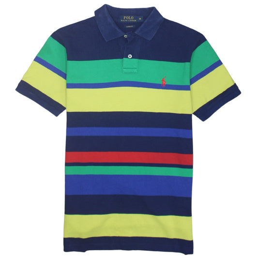 Ralph Lauren Men's Multicoloured Striped Polo Shirt M Slim Fit