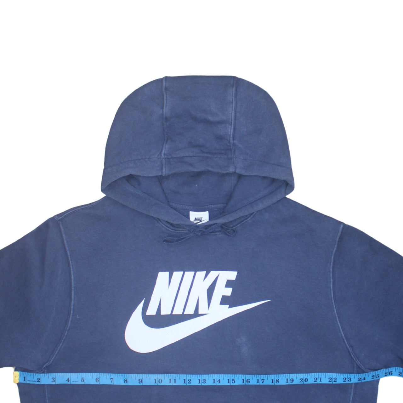 Nike Men's Blue Pullover Hoodie L Fleece Logo Sweatshirt